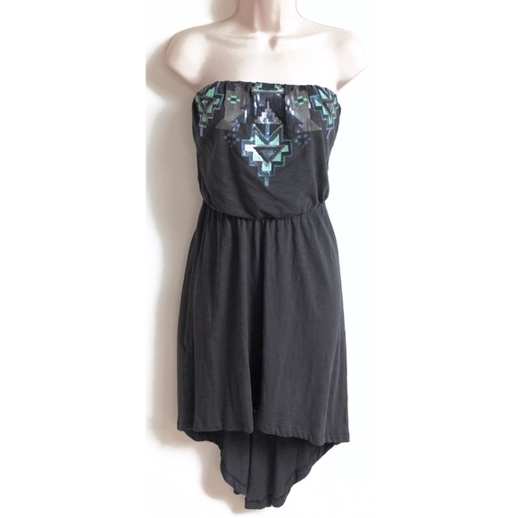 🆕 Express sequin hi low strapless dress - Picture 3 of 12